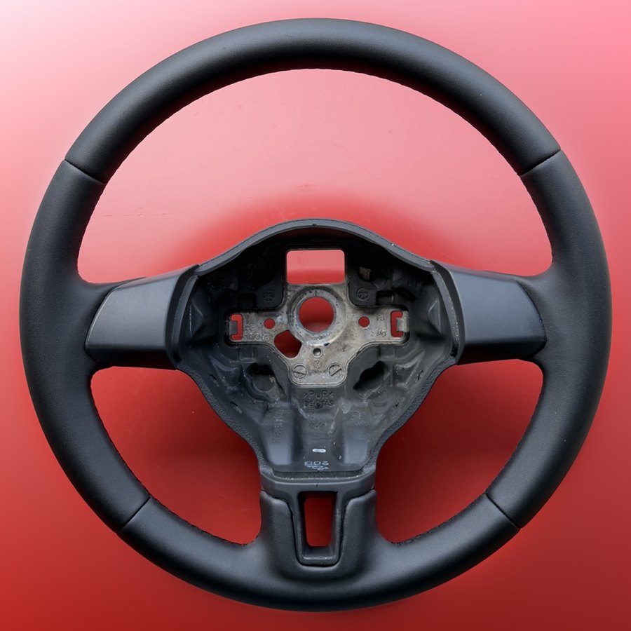 Volkswagen steering wheel after rewrapping